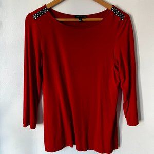 The Limited Red Jersey fabric top